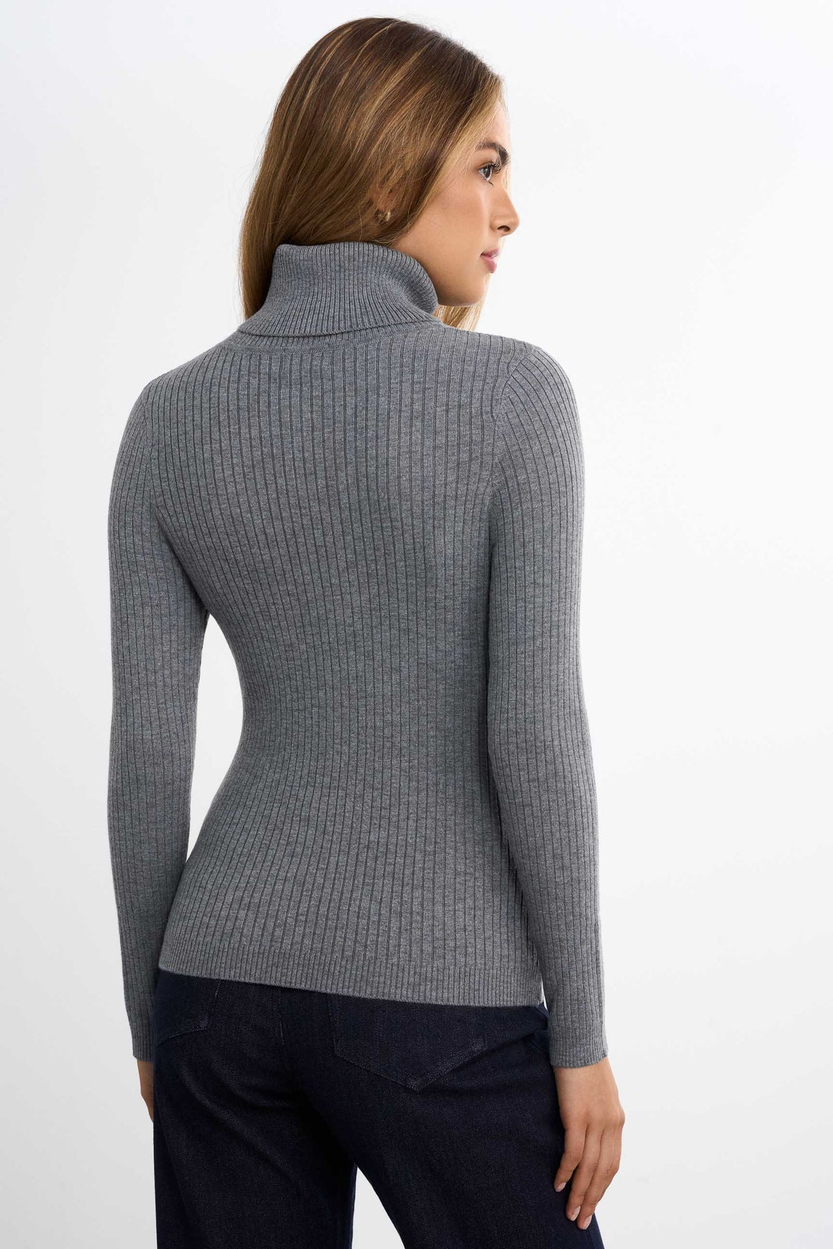 Ribbed Turtleneck Sweater