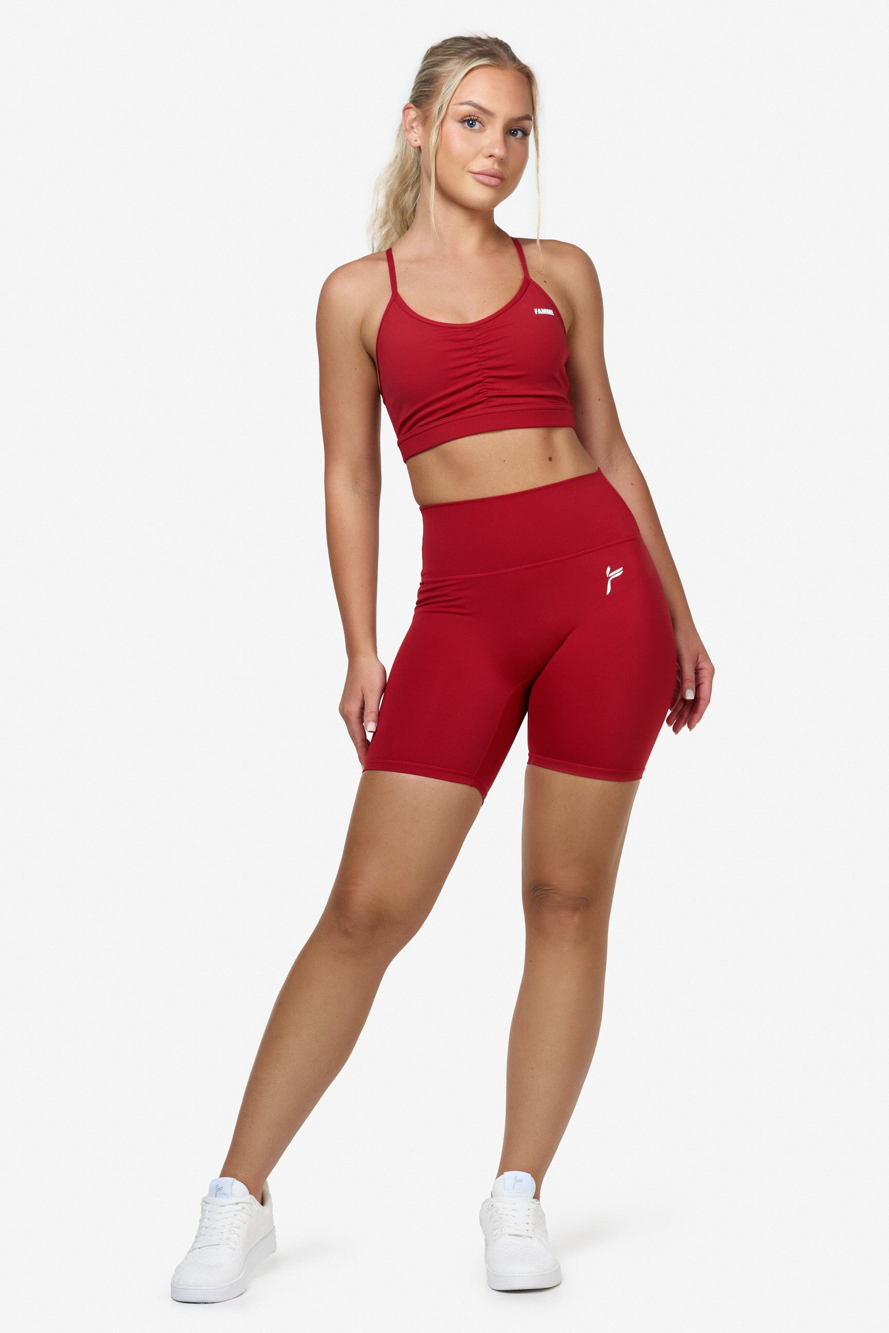 Red Scrunch Sports Bra - for dame - Famme - Sports Bra