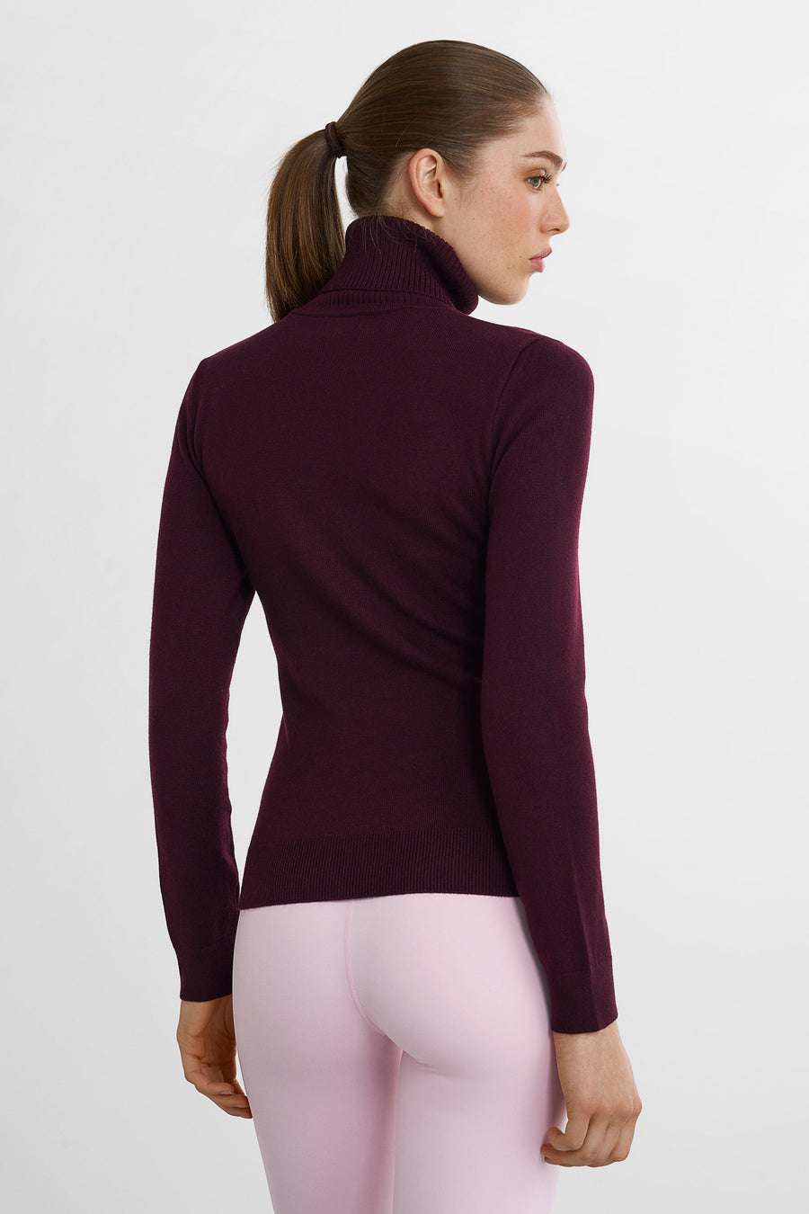 Retro Ski Sweater · Bordeaux/Pink