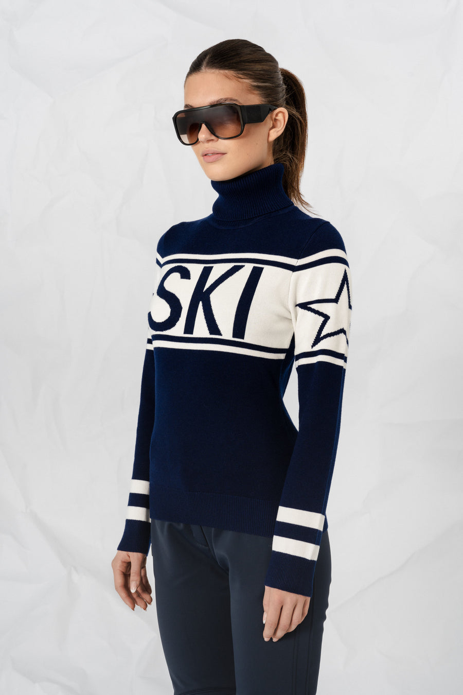 SKI Sweater · Navy Blue/White