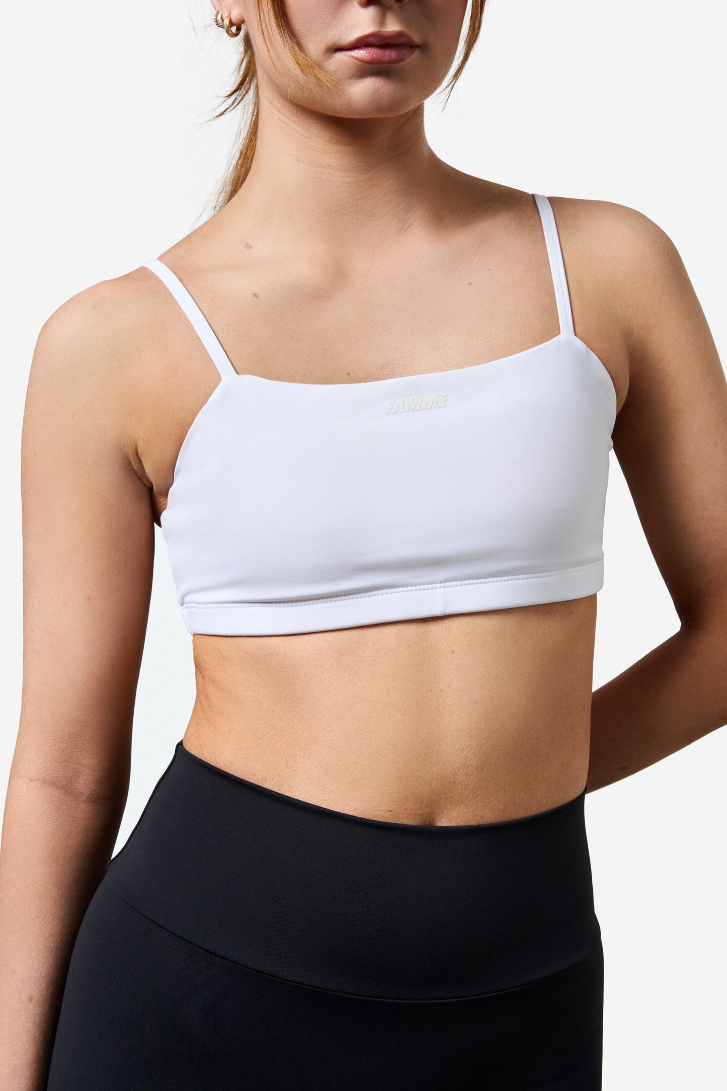 White Bandeau Sports Bra - for dame - Famme - Sports Bra